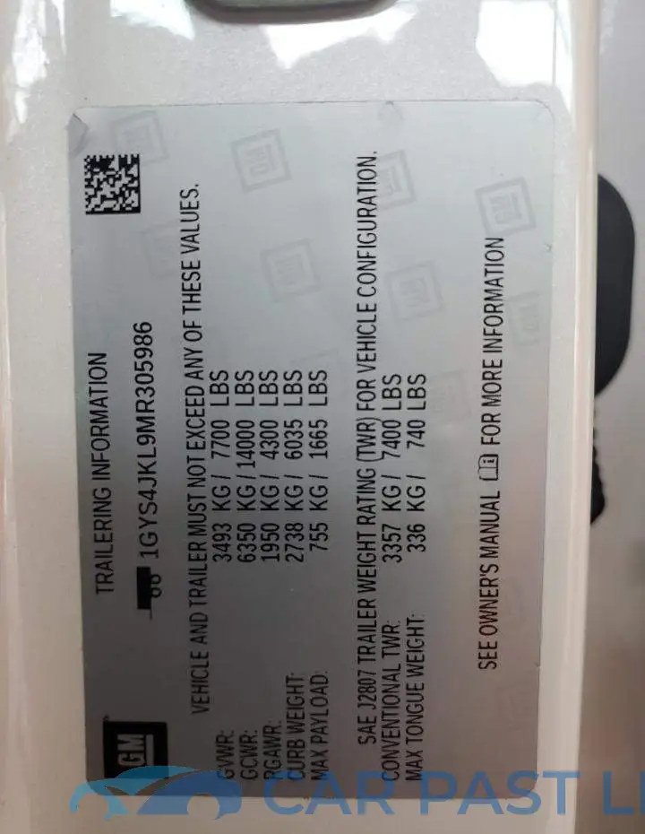 1GYS4JKL9MR305986# 13