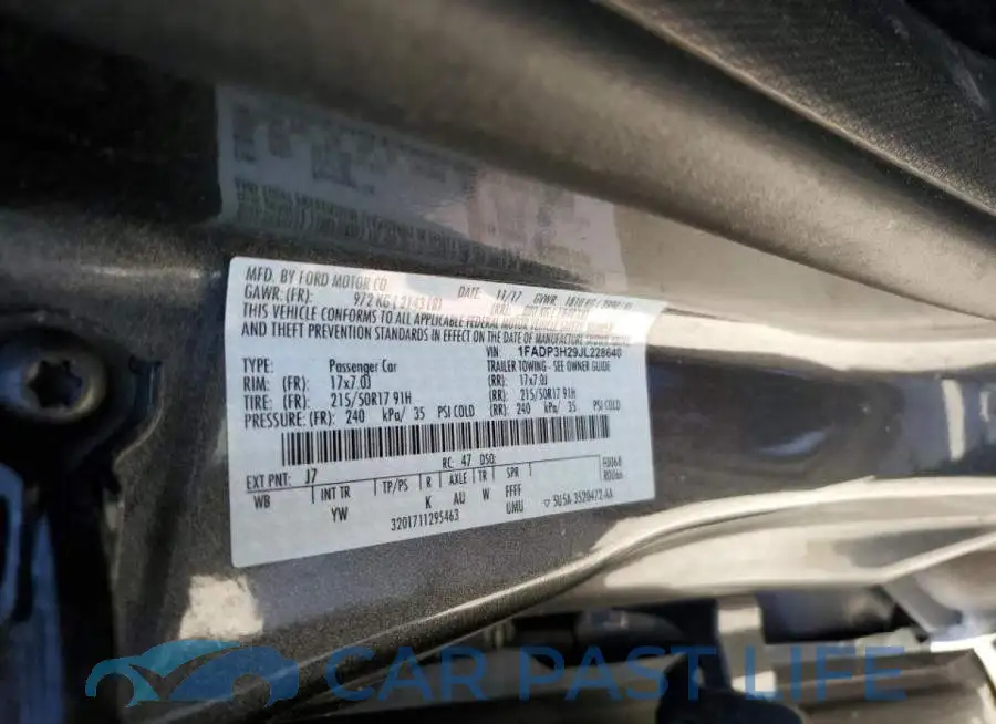 1FADP3H29JL228640# 12