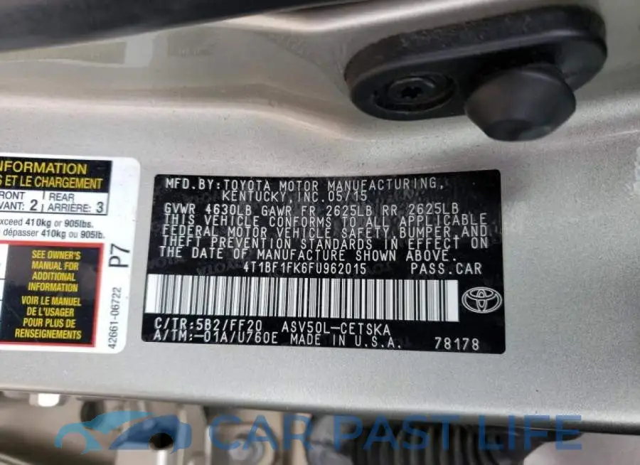 4T1BF1FK6FU962015# 12