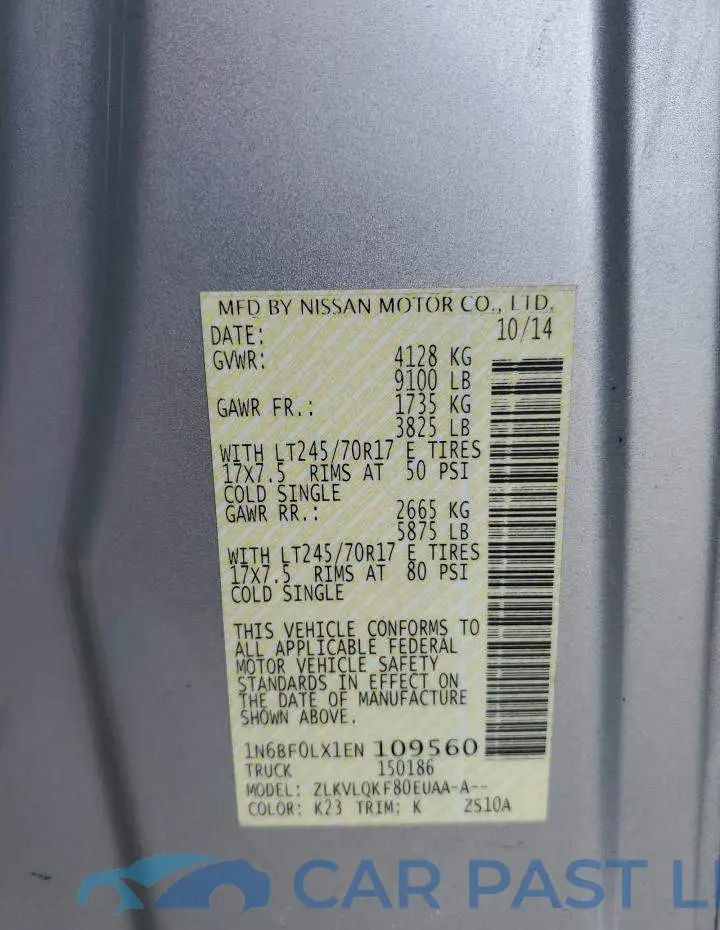 1N6BF0LX1EN109560# 12