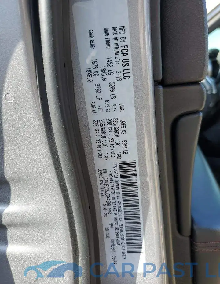1C4RJFLT5JC344209# 12