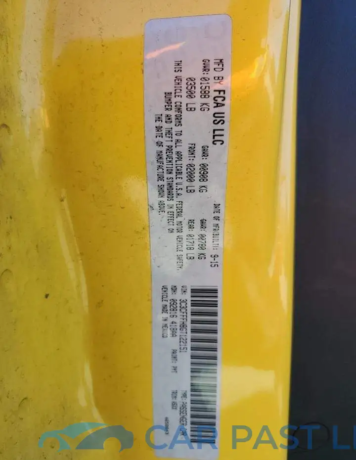 3C3CFFFH8GT122151# 12