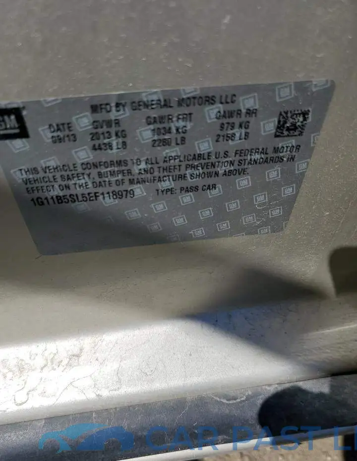 1G11B5SL5EF118979# 12