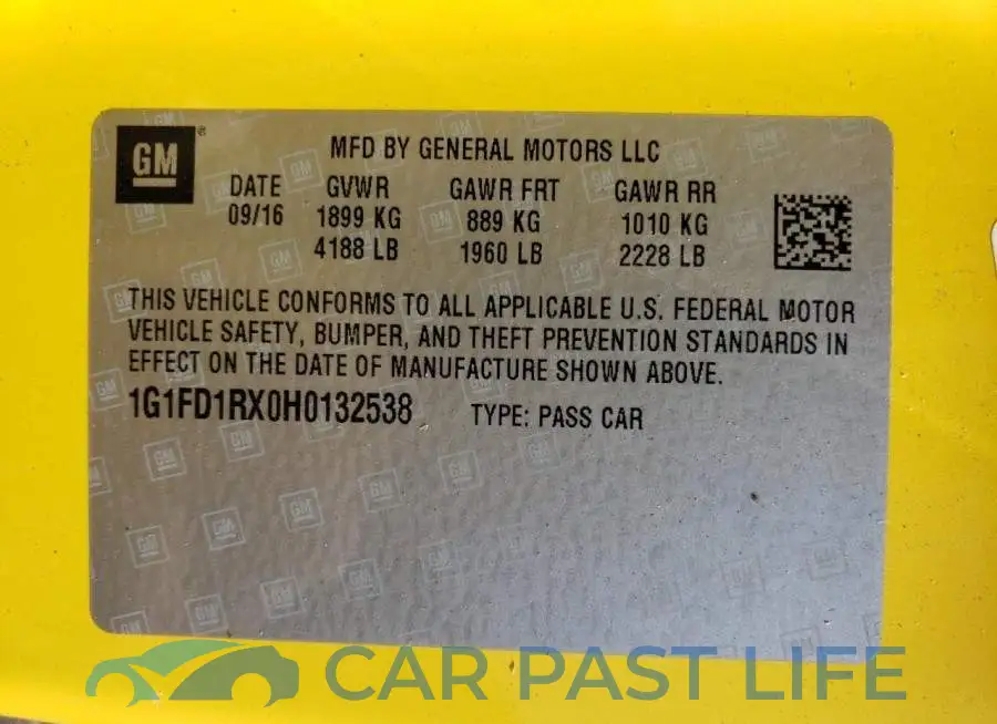 1G1FD1RX0H0132538# 12