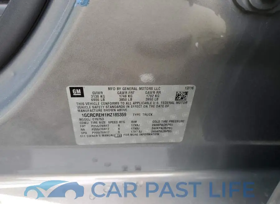 1GCRCREH1HZ185359# 12