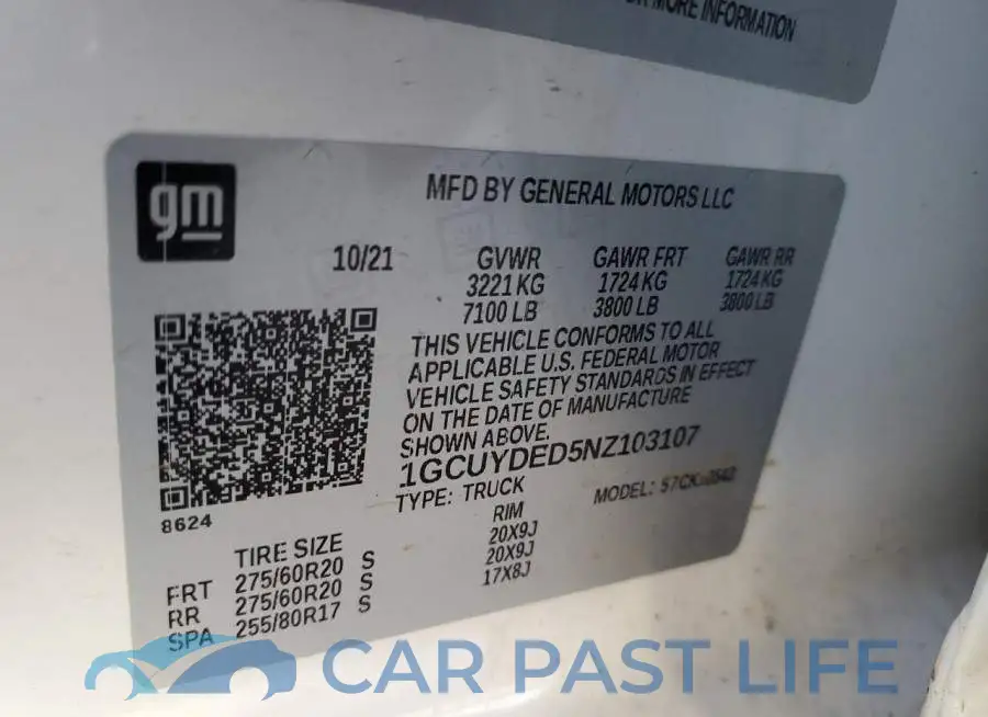 1GCUYDED5NZ103107# 13