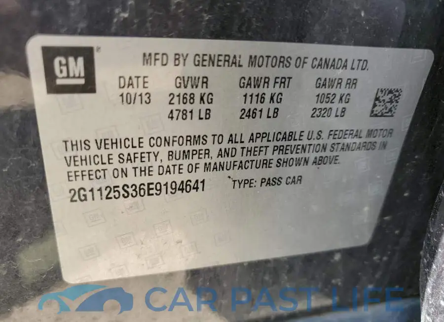 2G1125S36E9194641# 12