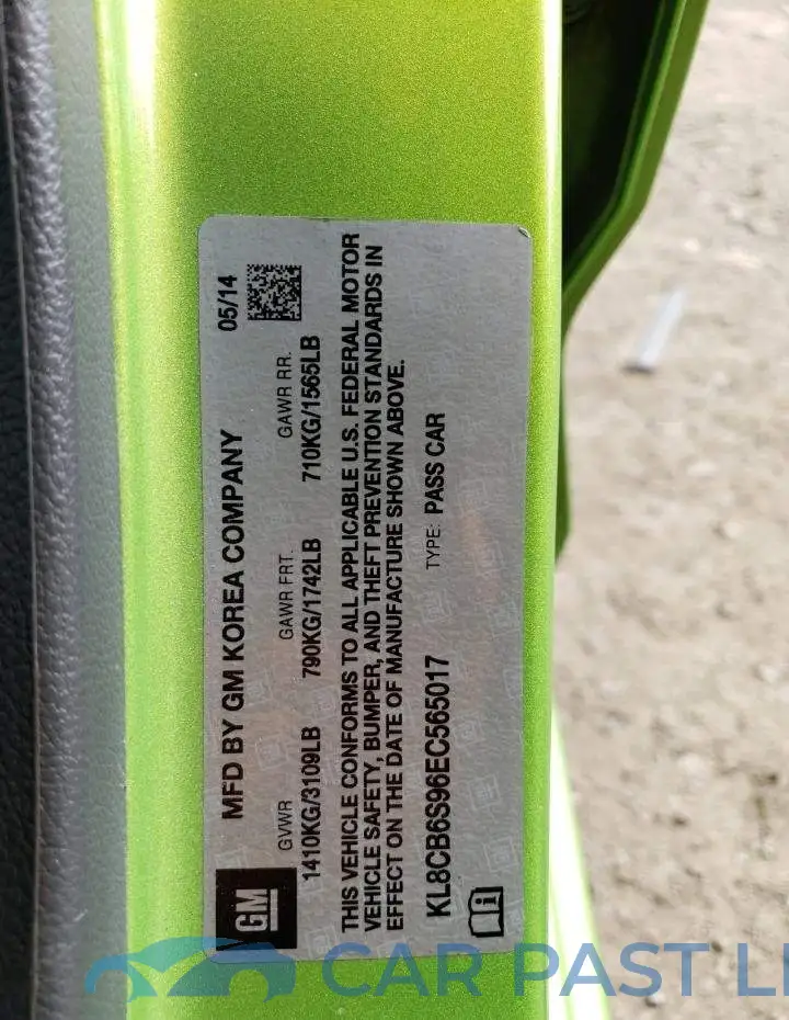 KL8CB6S96EC565017# 12