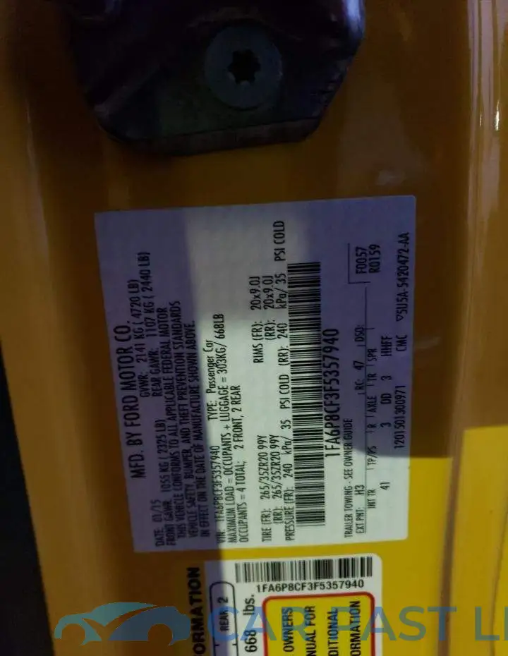 1FA6P8CF3F5357940# 12