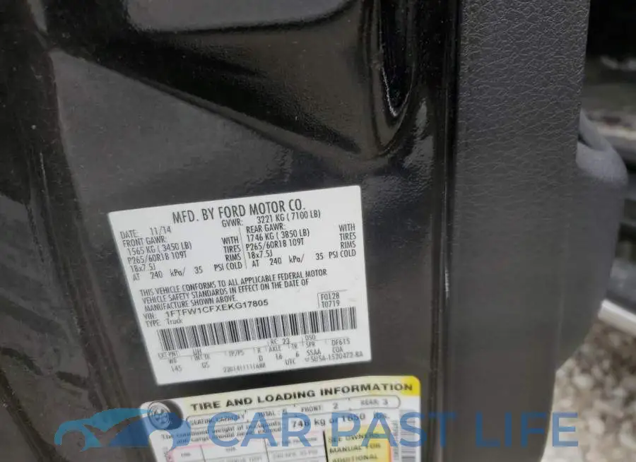 1FTFW1CFXEKG17805# 12