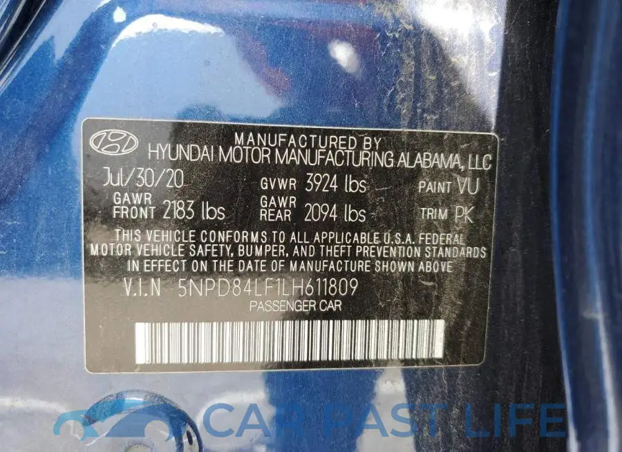 5NPD84LF1LH611809# 12