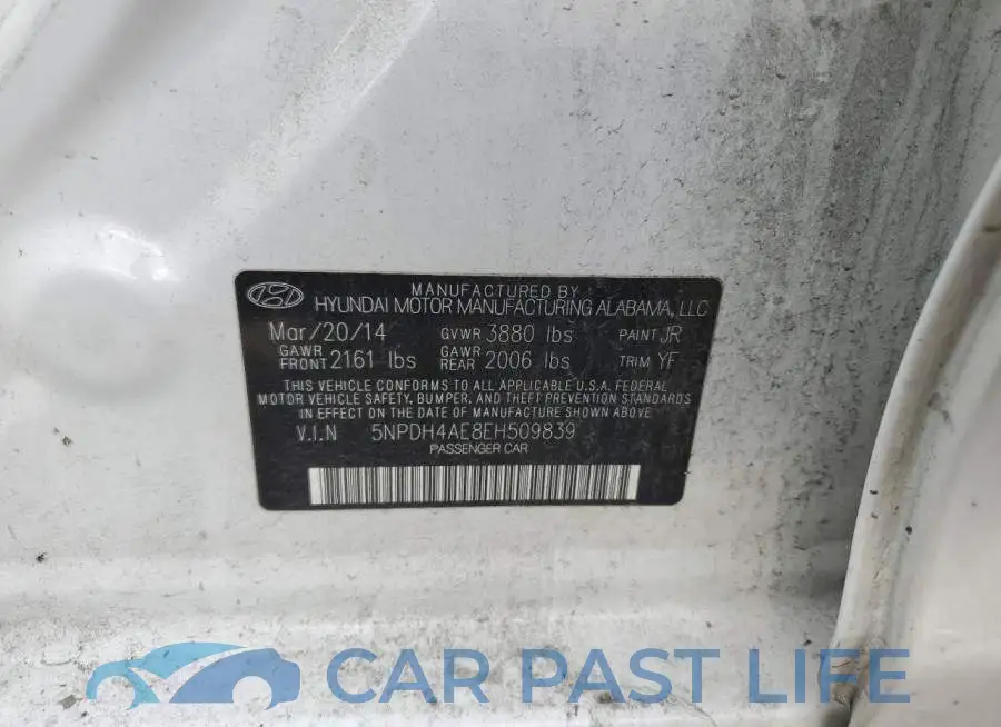 5NPDH4AE8EH509839# 12