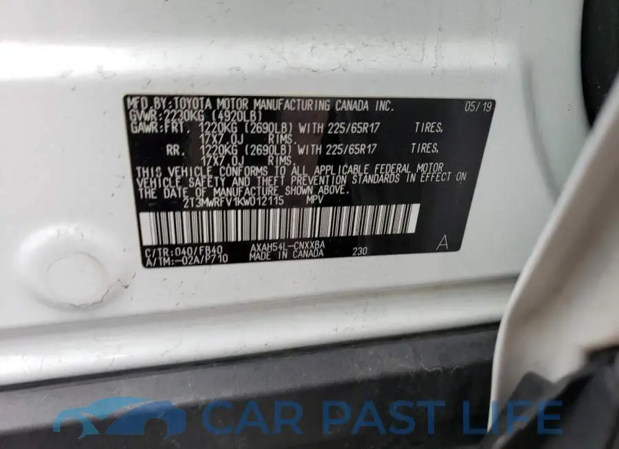 2T3MWRFV1KW012115# 13
