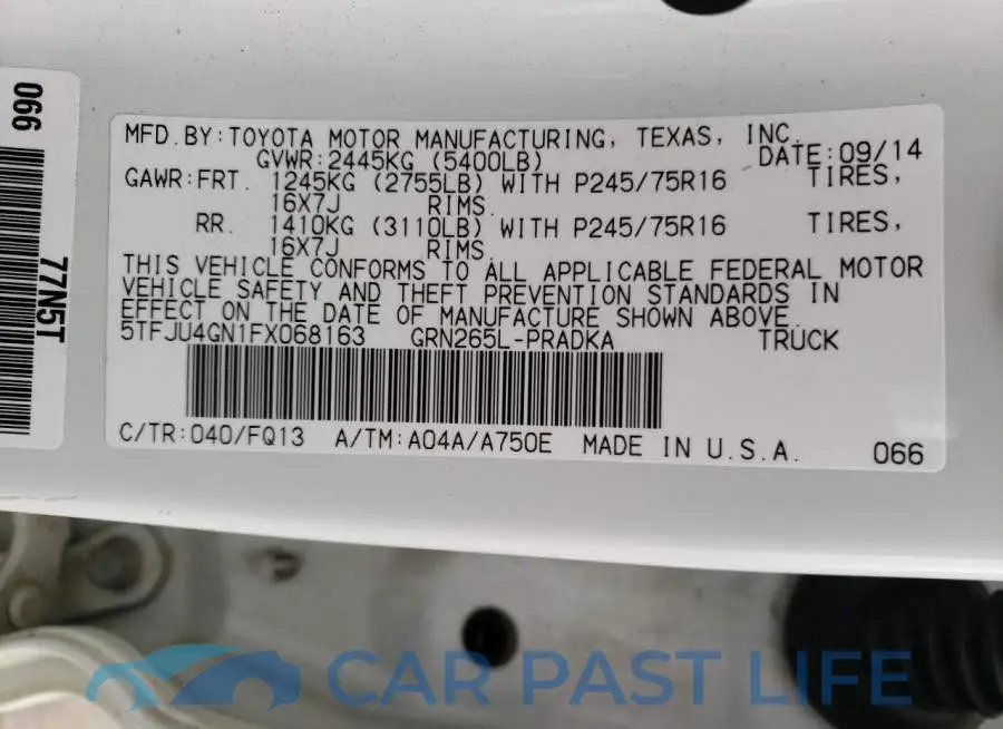 5TFJU4GN1FX068163# 12