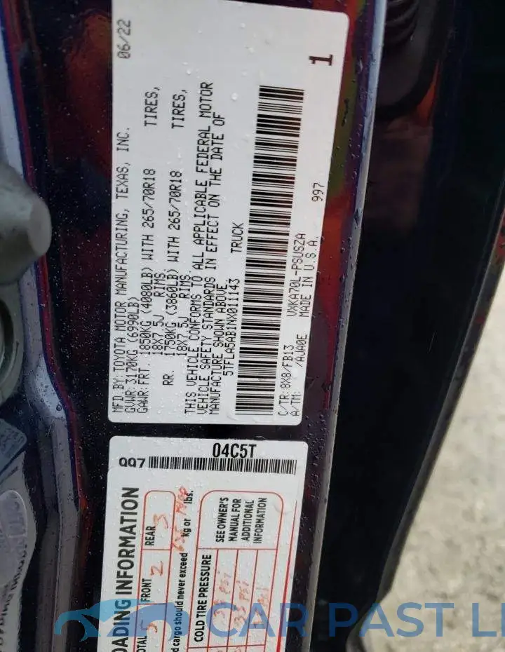 5TFLA5AB1NX011143# 12