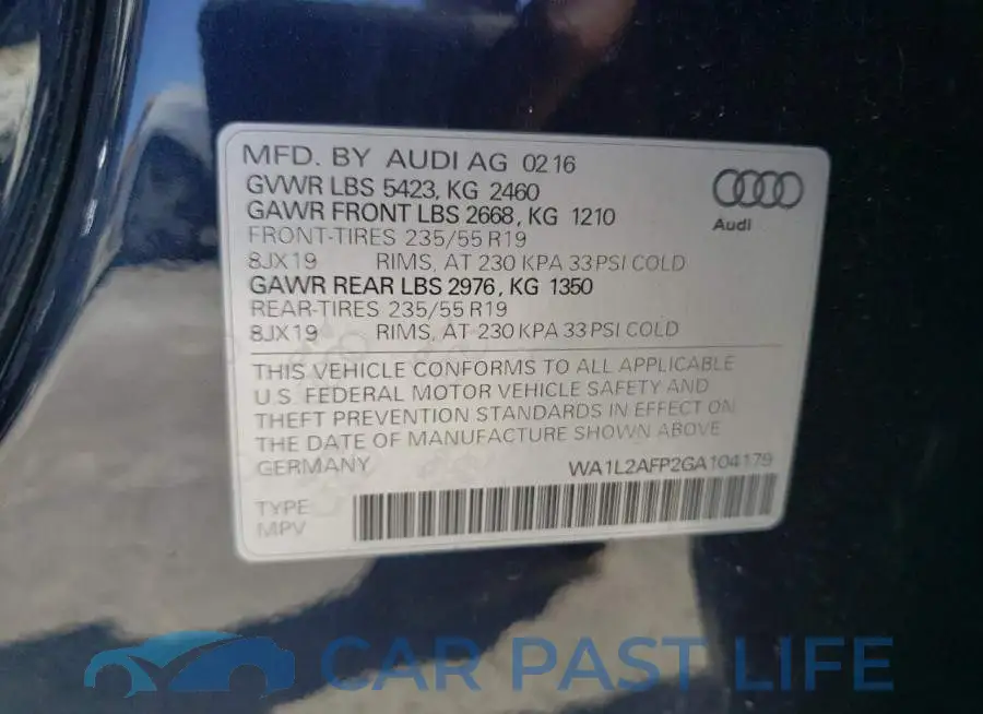 WA1L2AFP2GA104179# 13