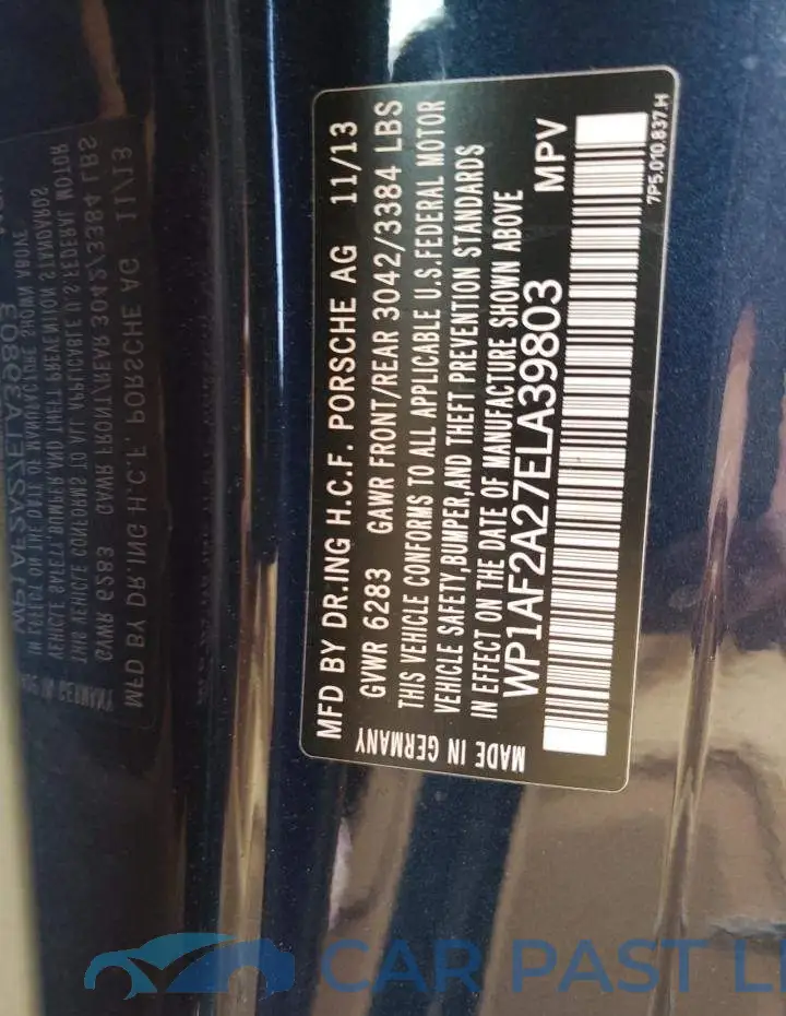 WP1AF2A27ELA39803# 10