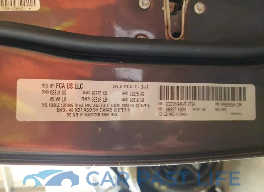 2C3CDXHG0KH512730# 12