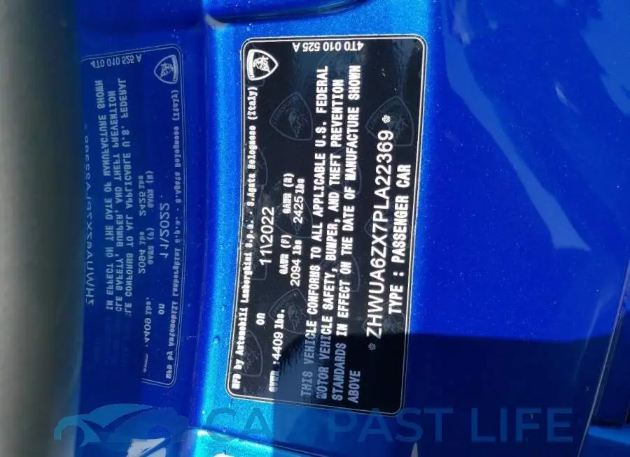 ZHWUA6ZX7PLA22369# 12