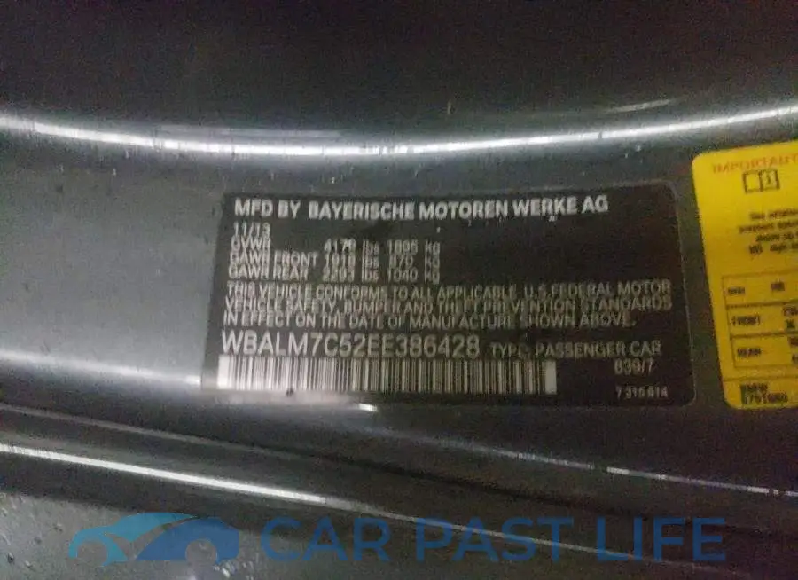WBALM7C52EE386428# 12