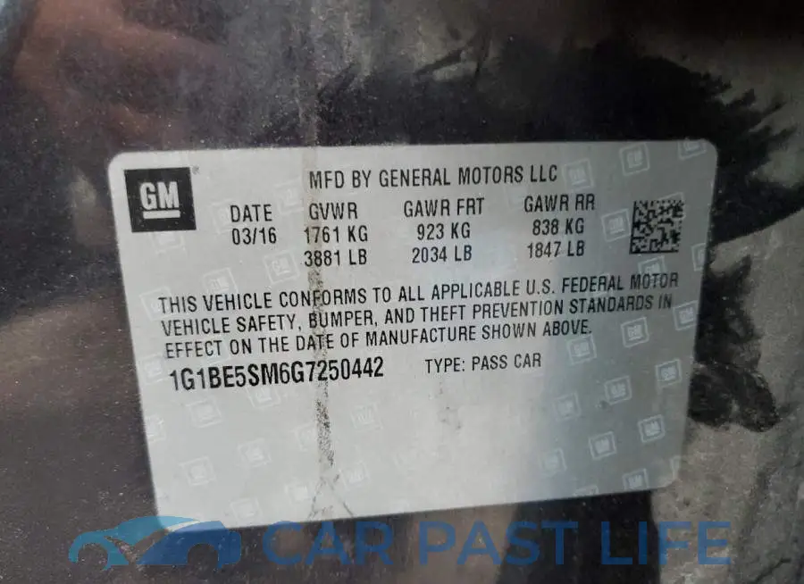 1G1BE5SM6G7250442# 12