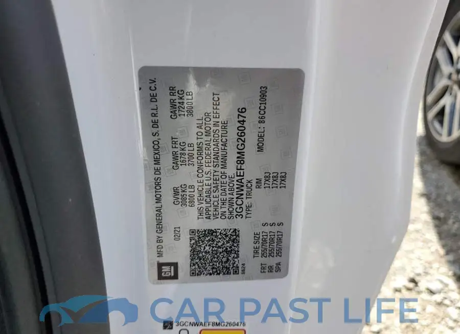 3GCNWAEF8MG260476# 13