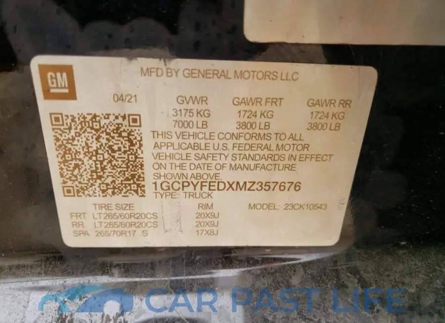 3GCUYEED7NG105737# 12