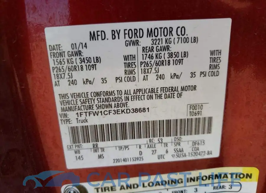 1FTFW1CF3EKD38681# 12