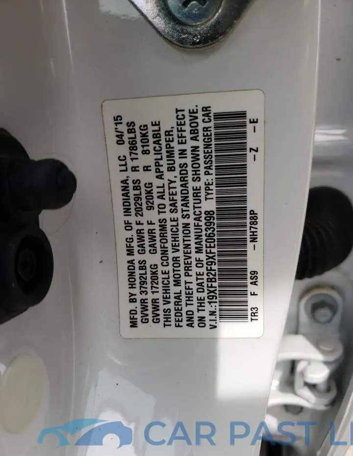 19XFB2F9XFE063998# 12