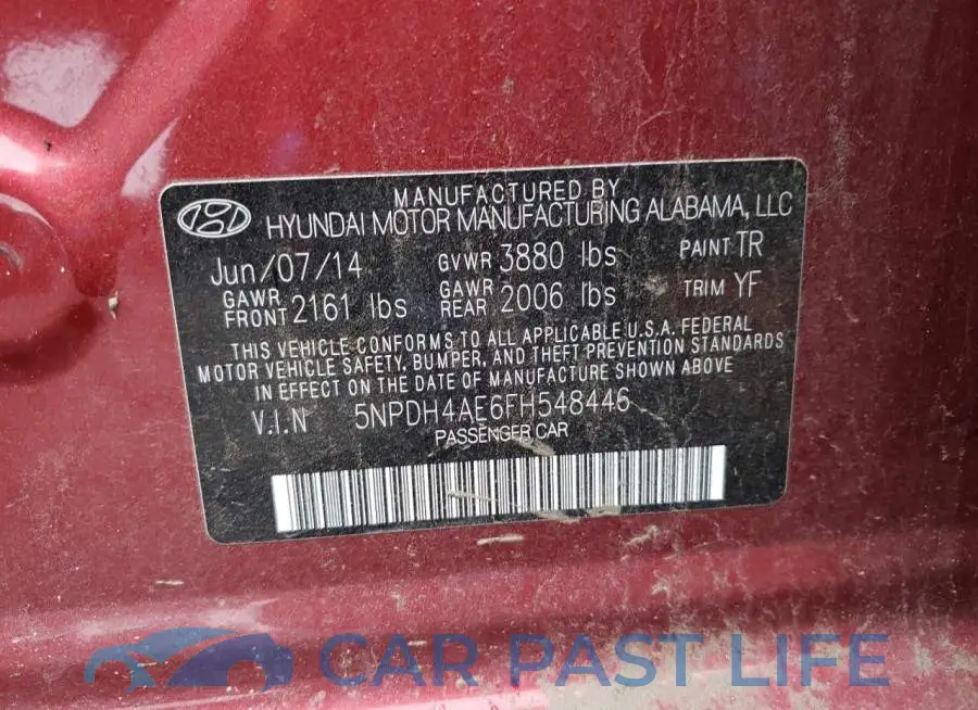5NPDH4AE6FH548446# 12