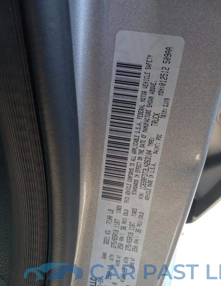 1C6SRFDT3LN263104# 12