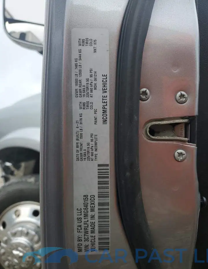 3C7WRLFL1MG640158# 12
