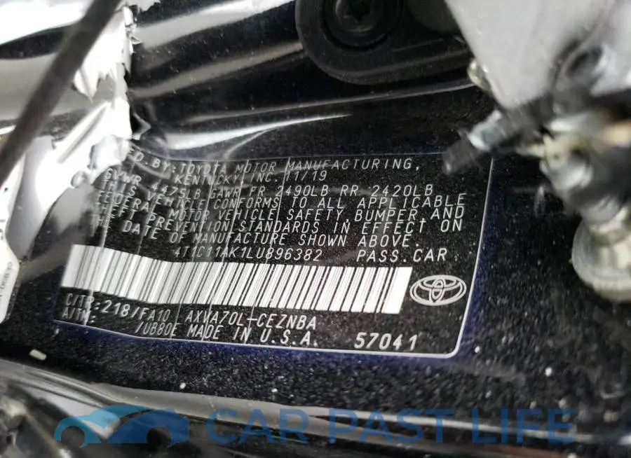 4T1C11AK1LU896382# 12