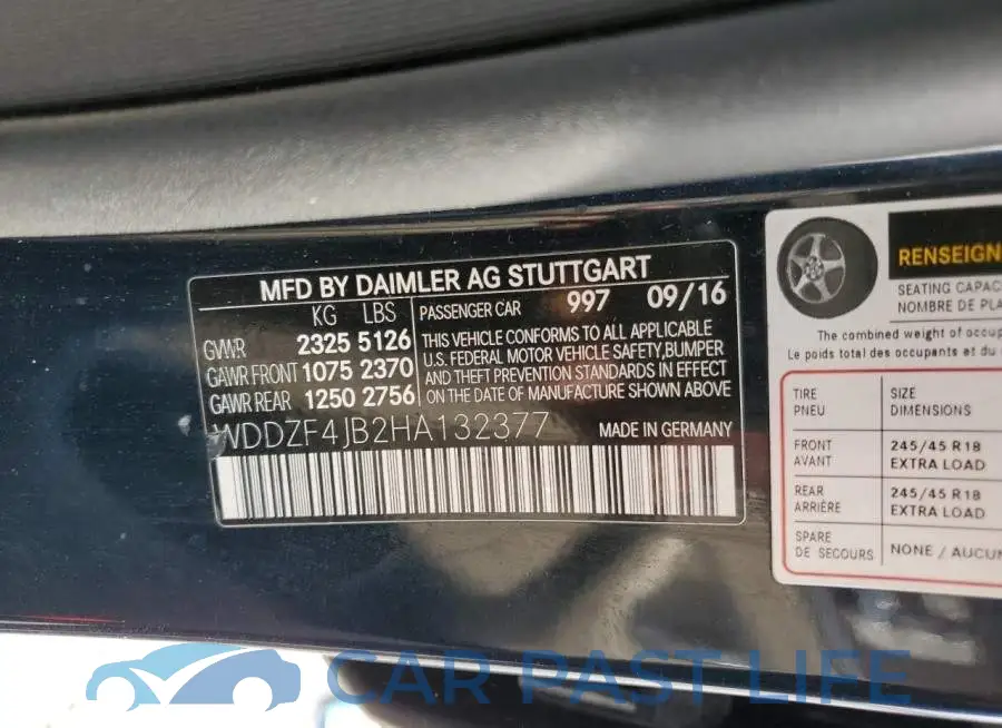 WDDZF4JB2HA132377# 12