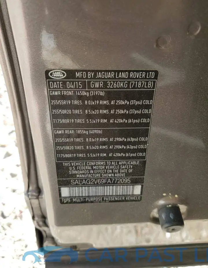 SALAG2V69FA772095# 12