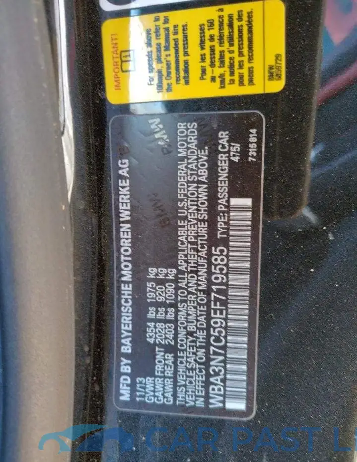 WBA3N7C59EF719585# 12