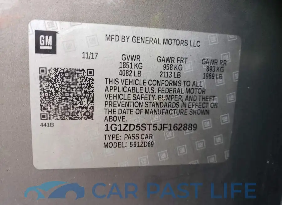 1G1ZD5ST5JF162889# 12