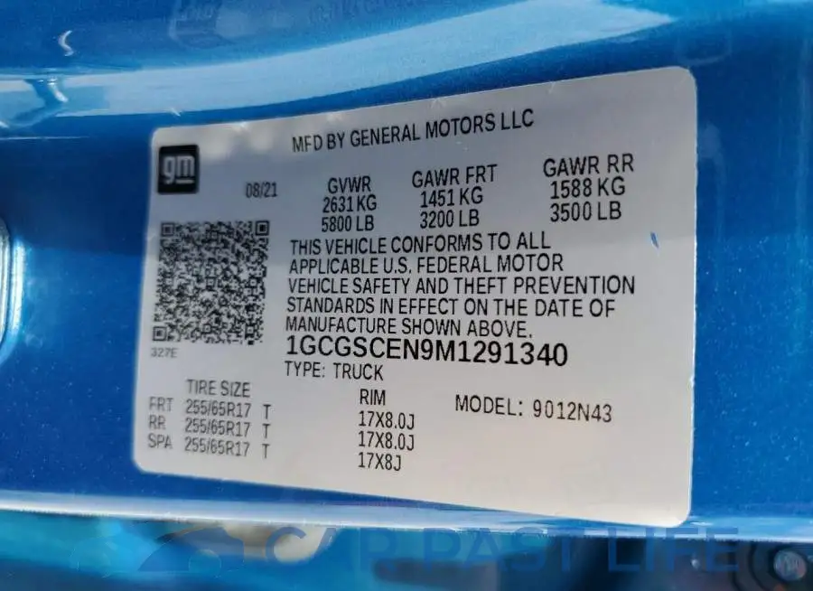 1GCGSCEN9M1291340# 12