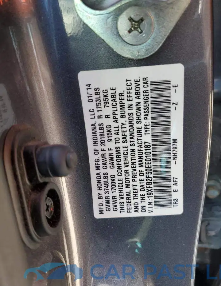 19XFB2F50EE010187# 13