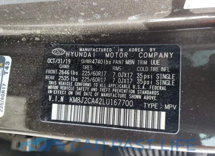 KM8J2CA42LU167700# 10