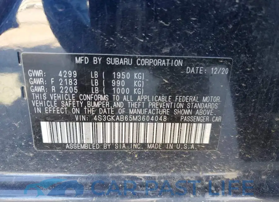4S3GKAB65M3604048# 13