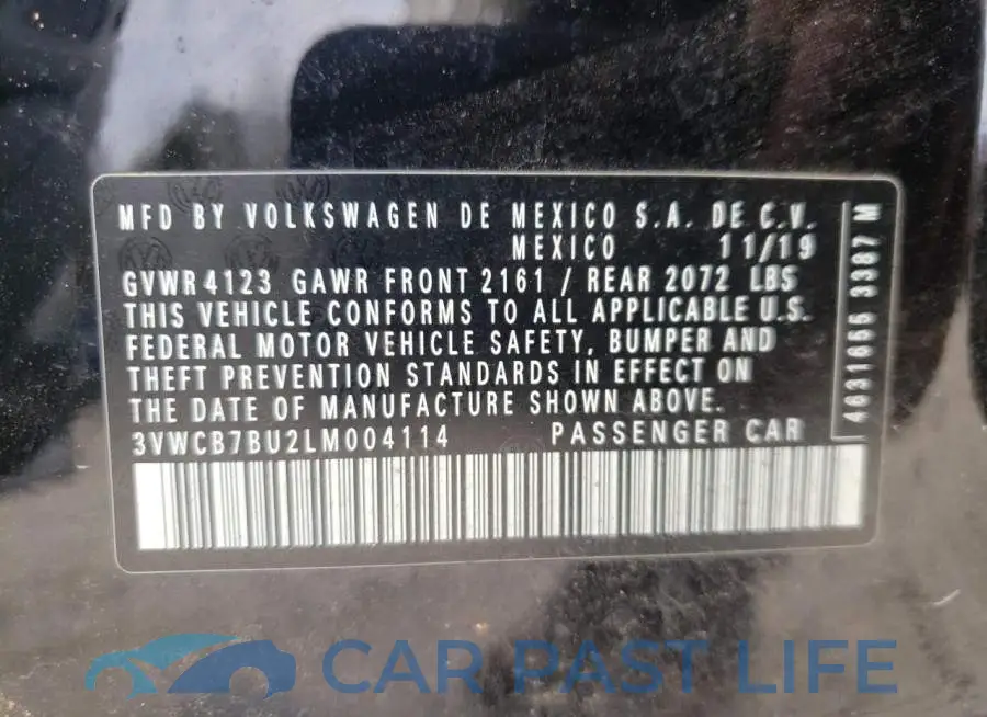3VWCB7BU2LM004114# 12