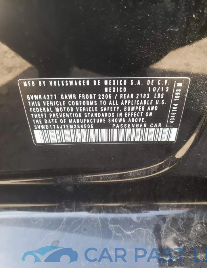 3VWD17AJ7EM384505# 12