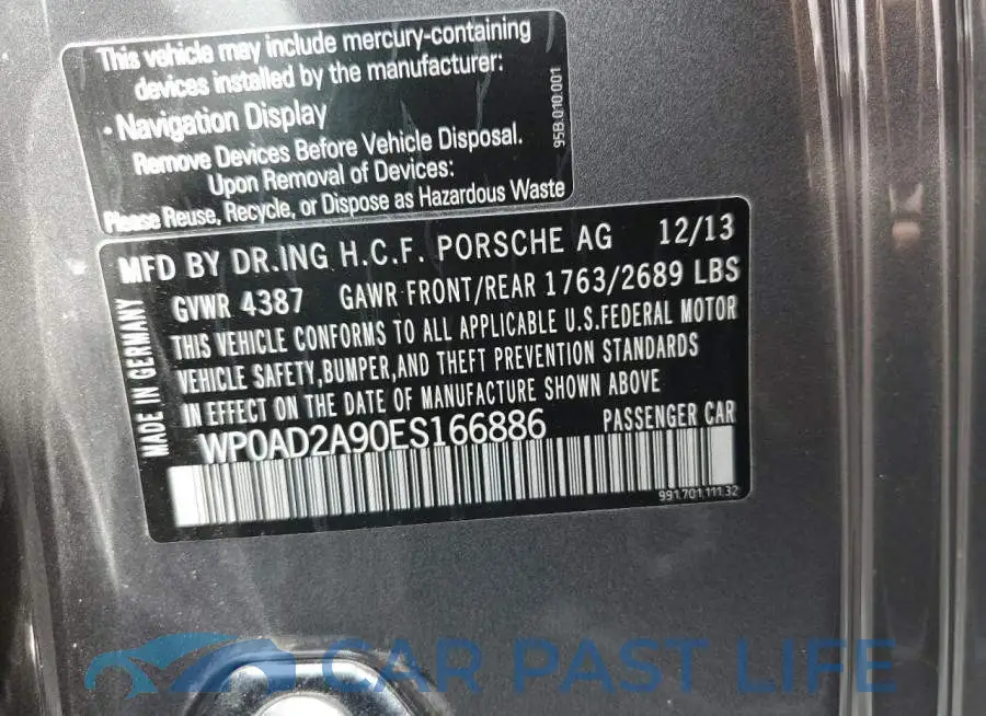 WP0AD2A90ES166886# 13