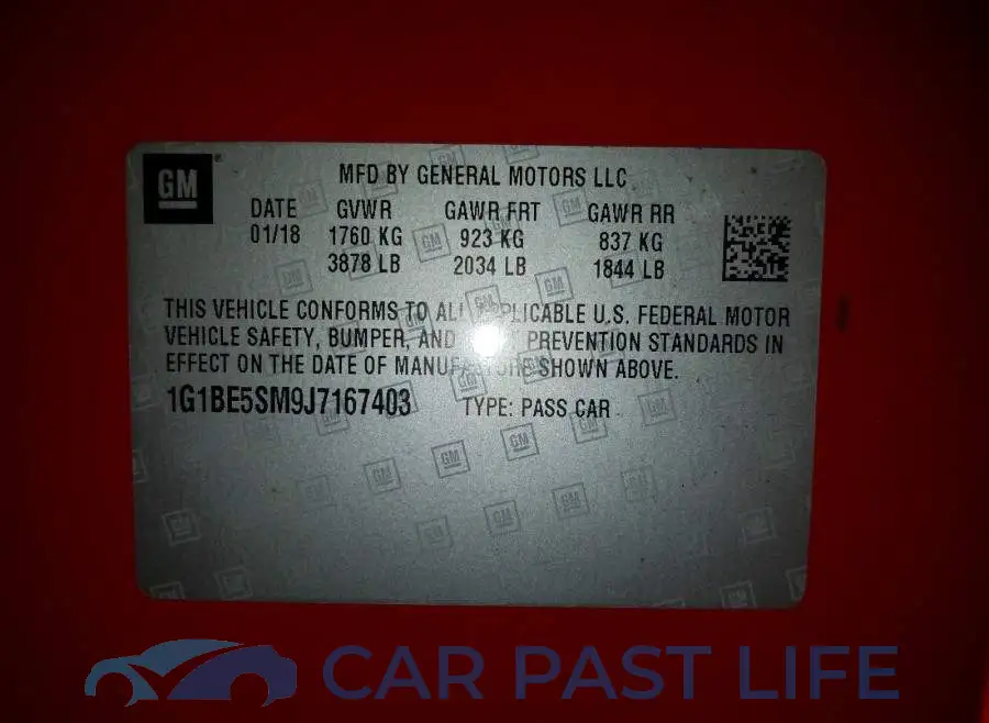 1G1BE5SM9J7167403# 10