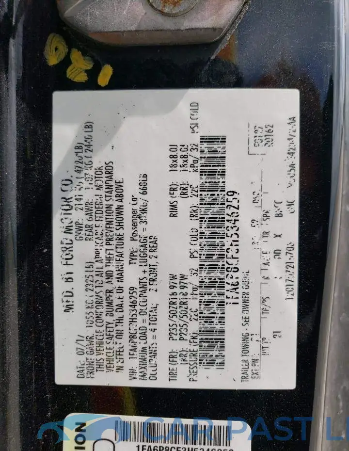 1FA6P8CF3H5346259# 13