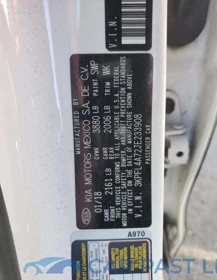 3KPFL4A72JE233908# 12