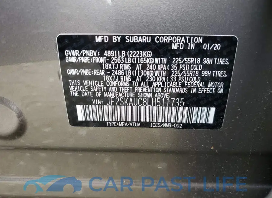 JF2SKAUC8LH511735# 12
