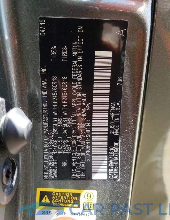 5TDKKRFH1FS081343# 12