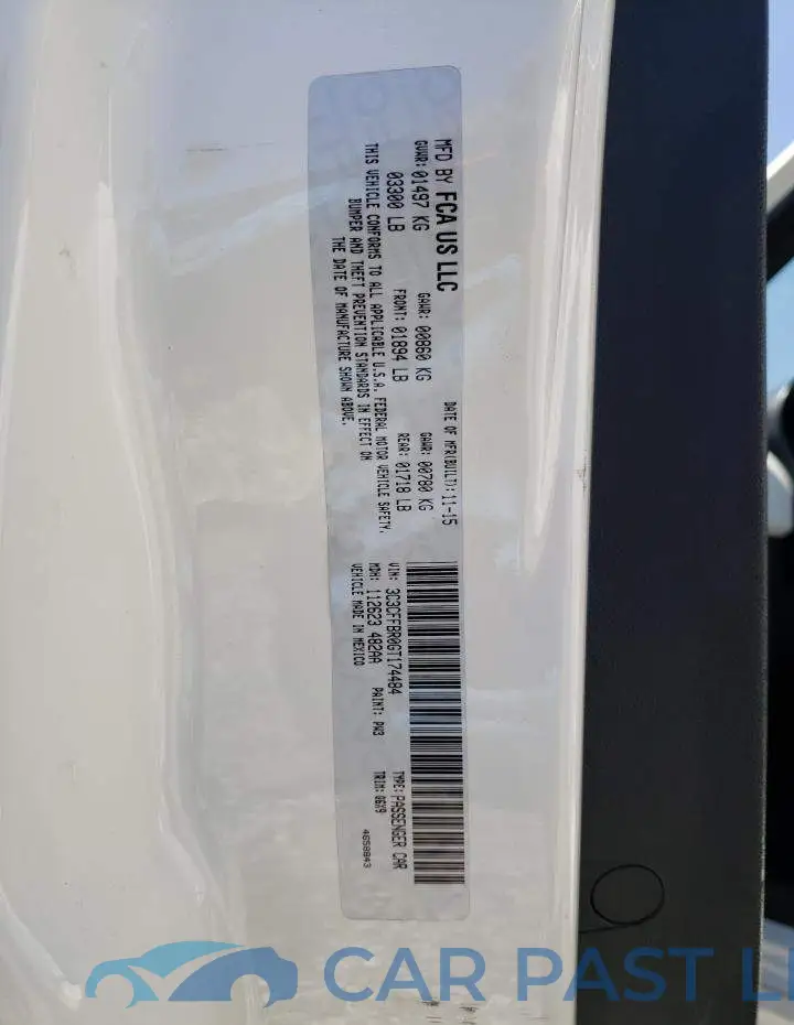 3C3CFFBR0GT174484# 12